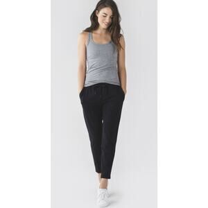 Lululemon Jet Crop Slim Black SIZE 8 Medium Trouser Pants Women Drawstring EUC